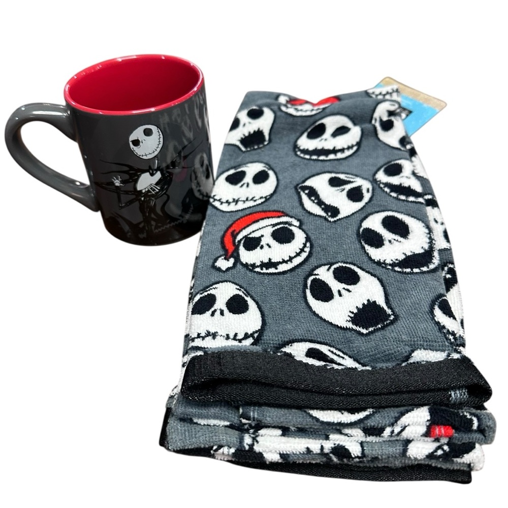Disney‎ Nightmare Before Christmas Jack Skellington Mug + Hand Towel Set NWT